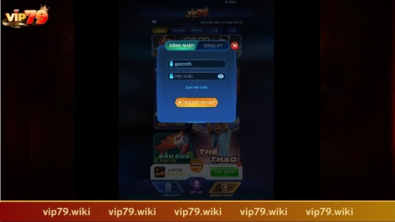 Các bước đăng nhập Vip79 cơ bản